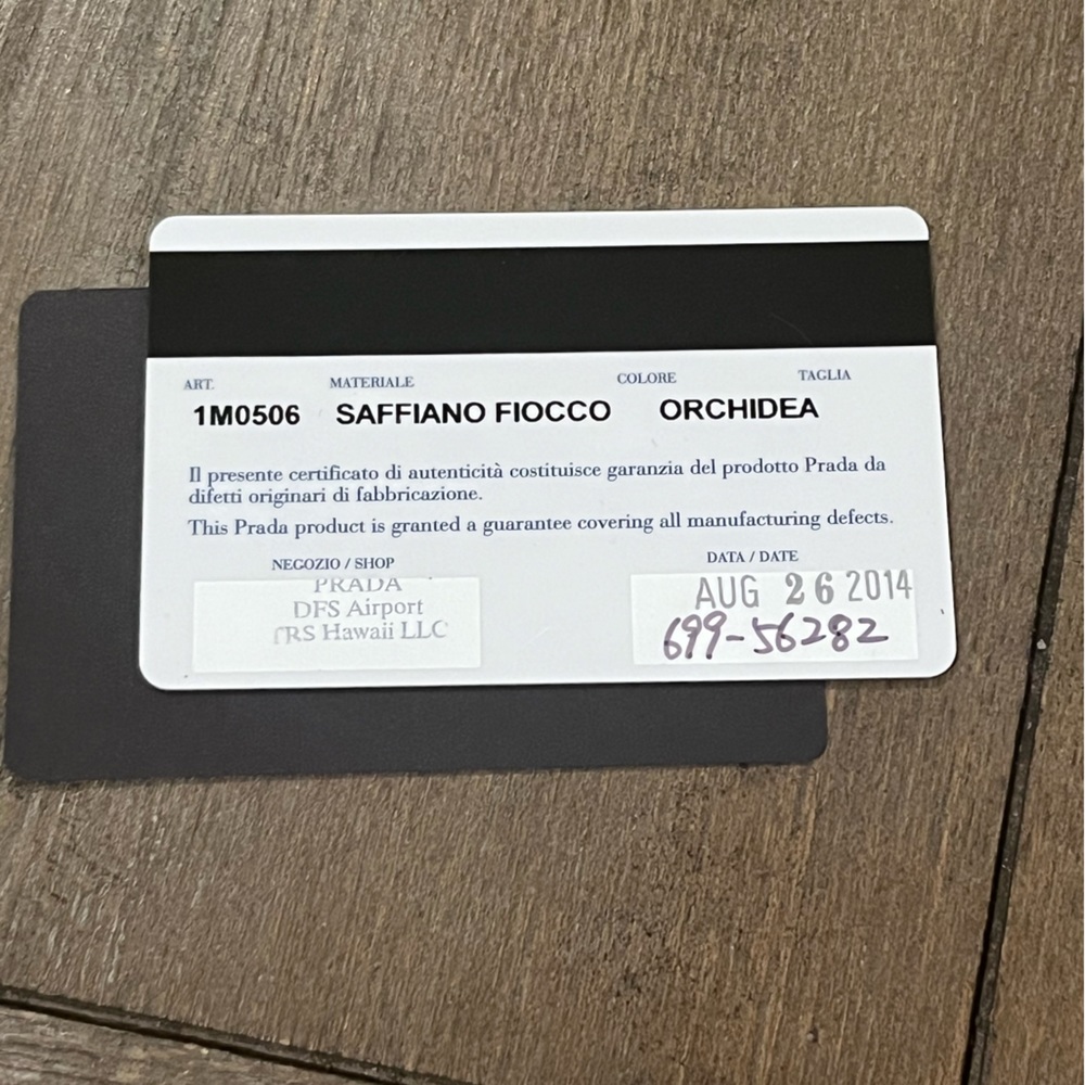 Pink Prada Zippy Wallet With Authentication Card - image 5